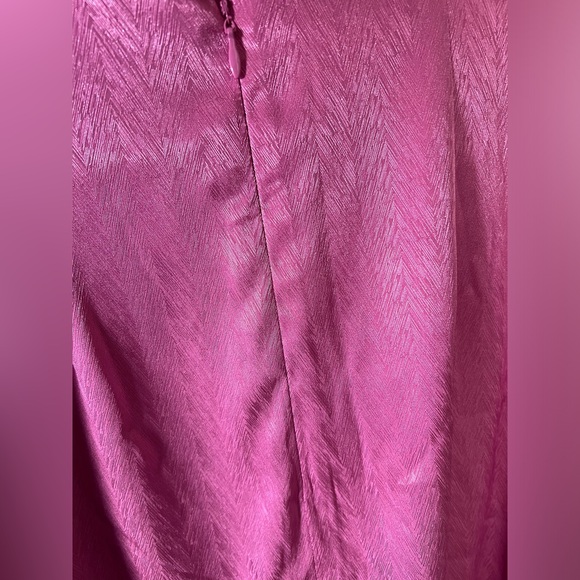 $249 WAYF Womens Pink Surplice V-Neck Puff-Sleeve Faux-Wrap Sheath Mini Dress M - Picture 8 of 10